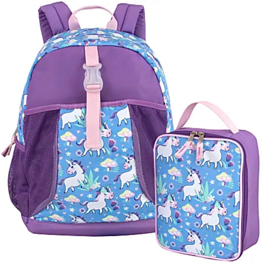 Unicorn Kids Backpack Set with Lunch Box | Cute, Durable, Lightweight for School